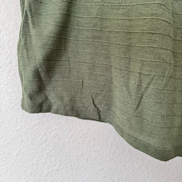 LOFT Green Smocked Tank Top with Pleated Details - Picture 4 of 10